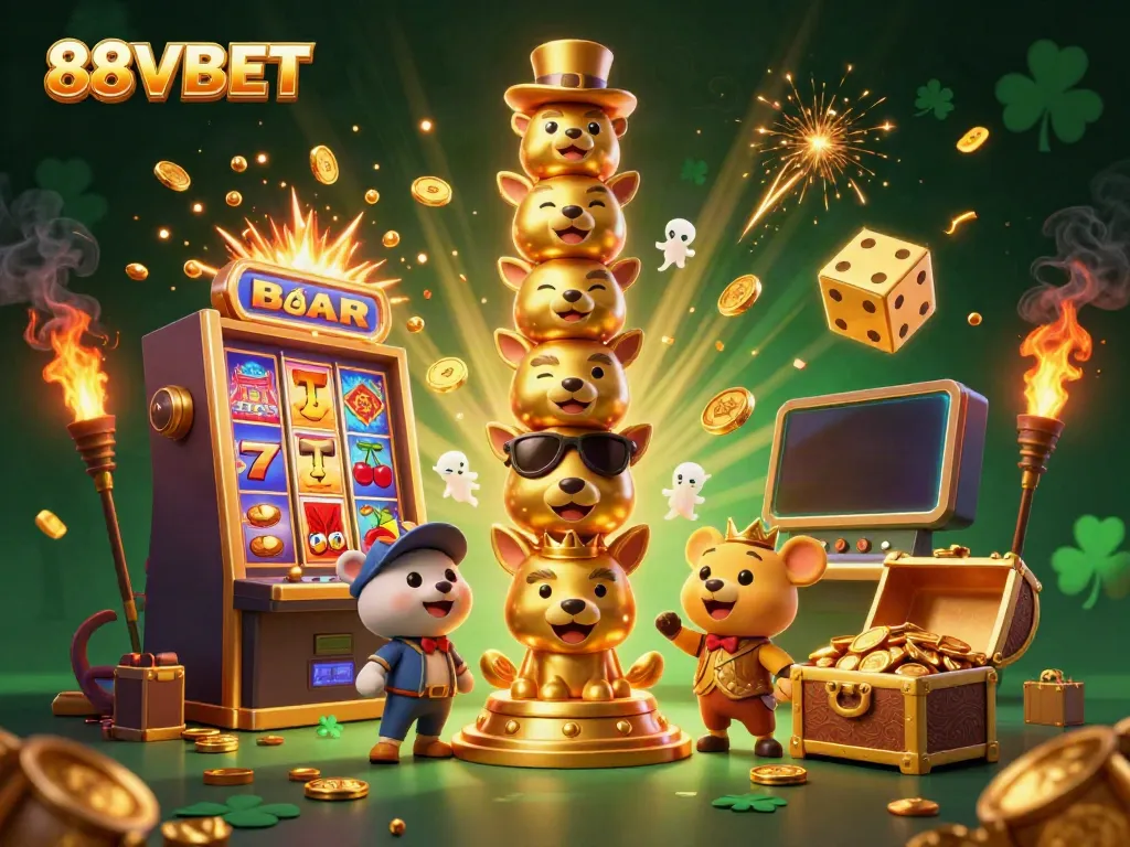 Engage with thrilling gaming action at 88VBET featuring vibrant casino elements.