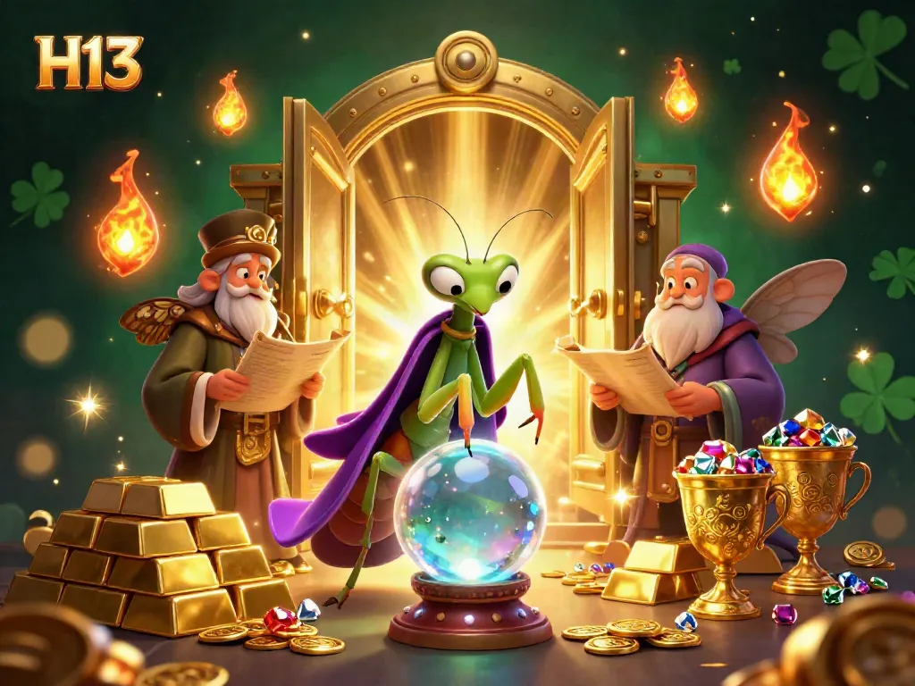 Engage in thrilling games at H13 with the mystical fortune teller and treasure-rich surroundings.