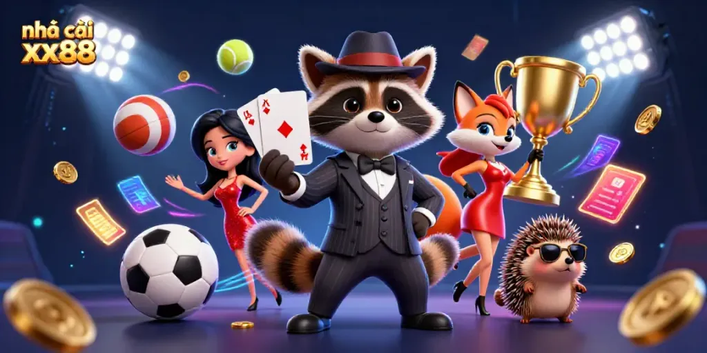 Experience the thrill of online betting with nhà cái xx88 featuring dynamic sports elements and vibrant characters.