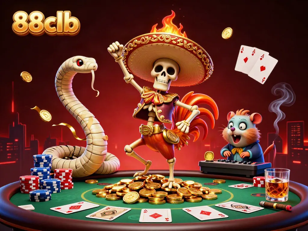 Experience high-stakes action at 88clb with vibrant casino characters and thrilling game elements.