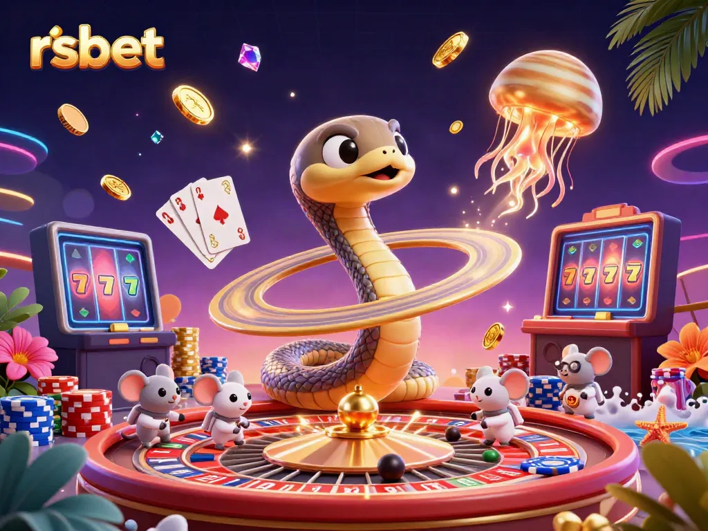 Experience thrilling action at rsbet with playful astronaut mice betting on a cosmic roulette wheel.