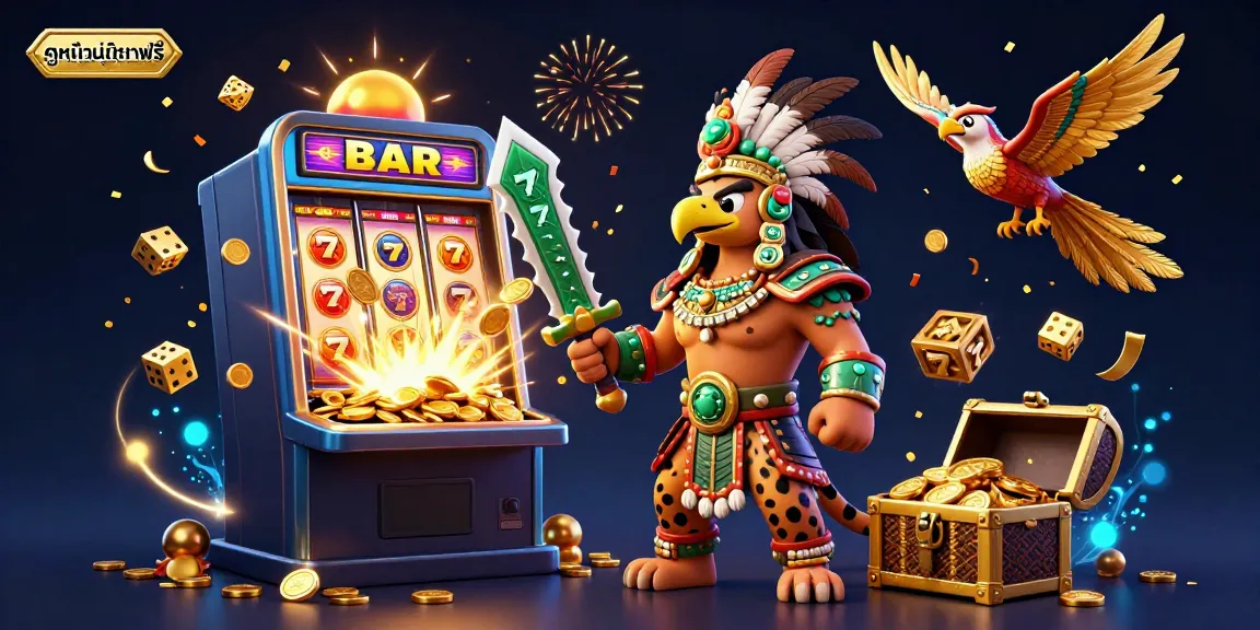 Experience the excitement of ดูหนังออนไลน์ฟรี with 3D characters amidst casino elements, winning strategies, and vibrant energy.